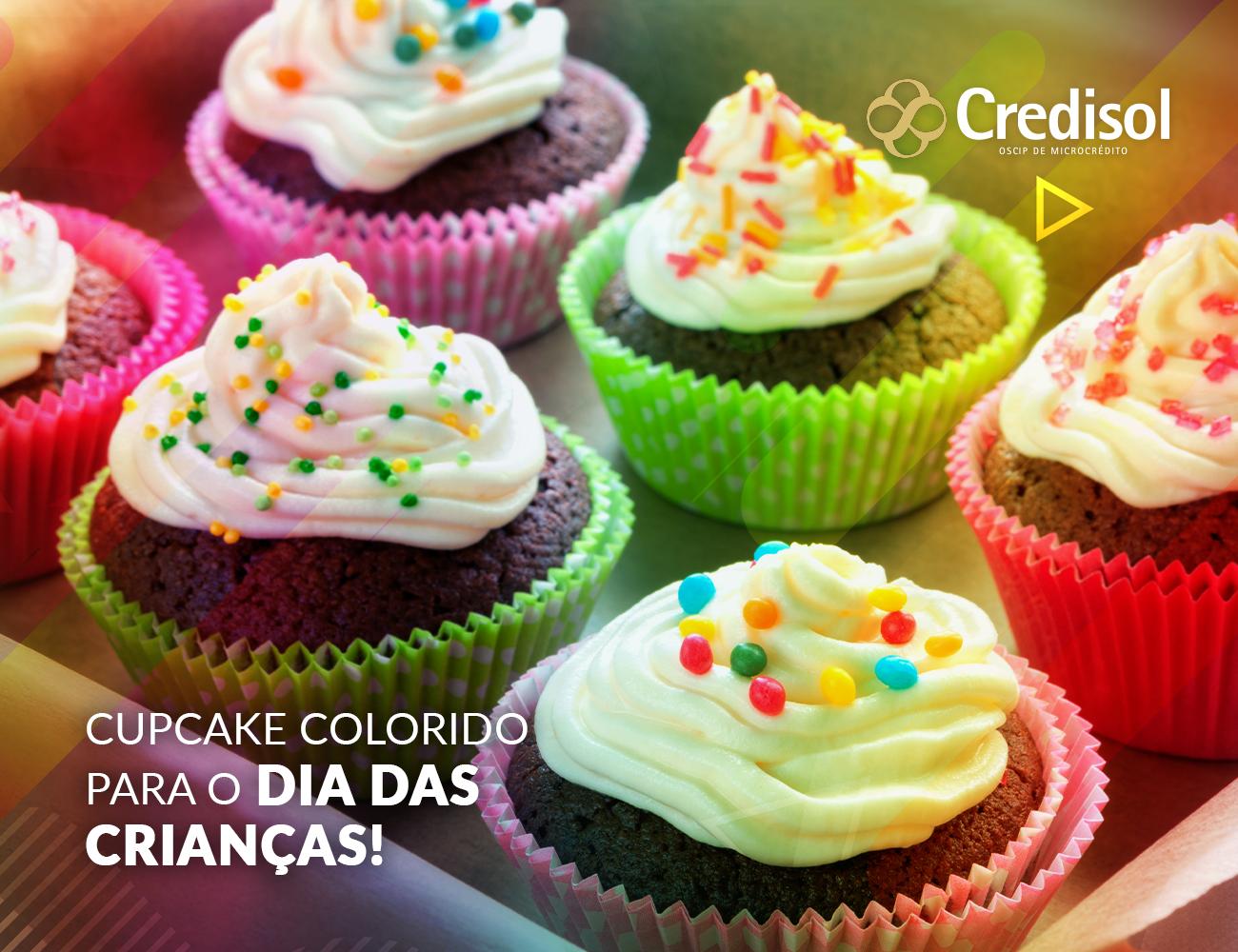 Imagem do post CUPCAKE COLORIDO PARA O DIA DAS CRIANÇAS!